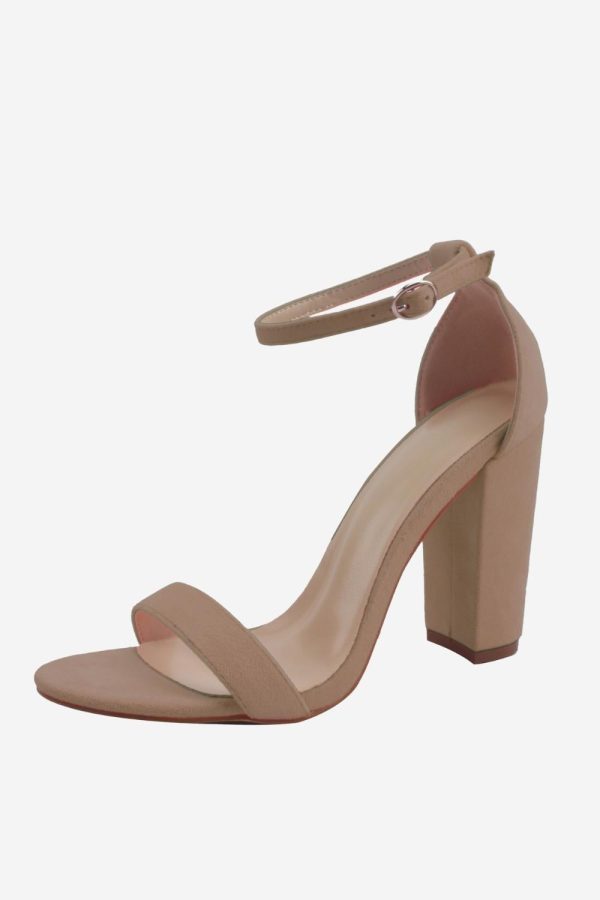 Chunky One Strap Sandalen met hoge hak Mode