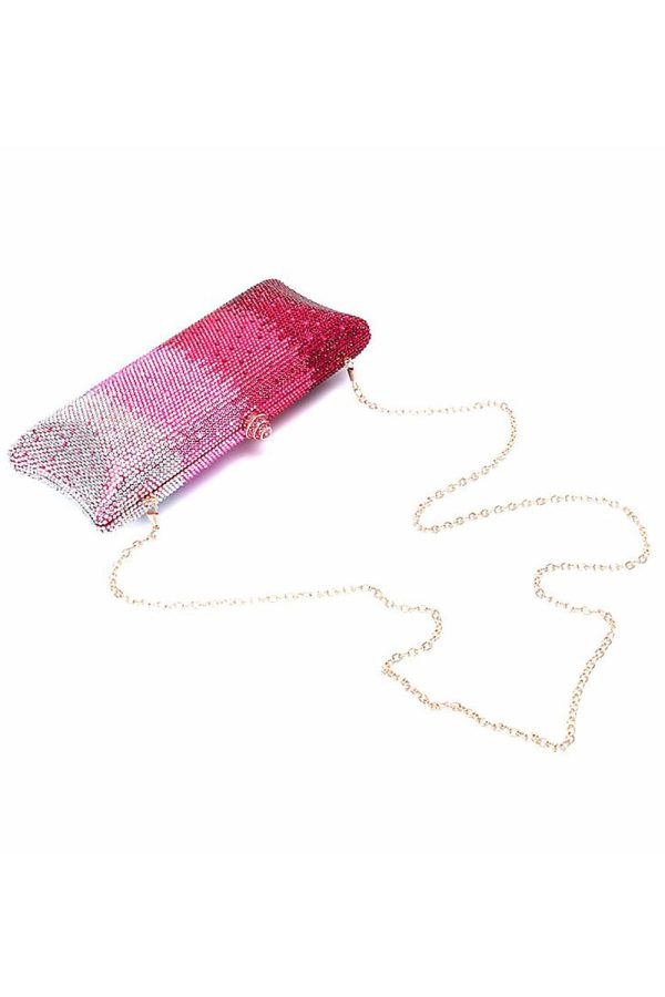 Fuchsia Ombre Saprkly Pailletten Avond Clutch Bag Jetzt online – Bild 4