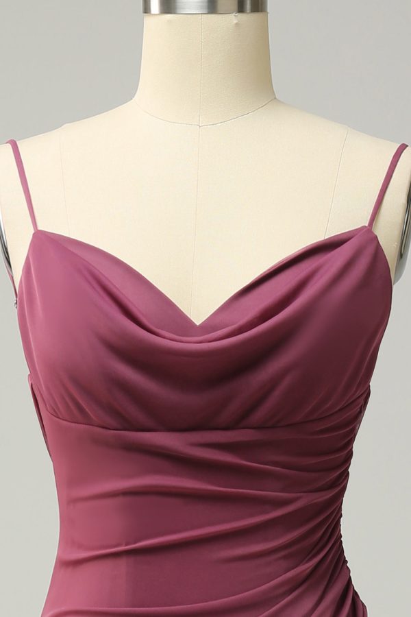 Schede Spaghetti Straps Desert Rose Plus Size Formele Jurk met Open Rug Verkauf – Bild 4