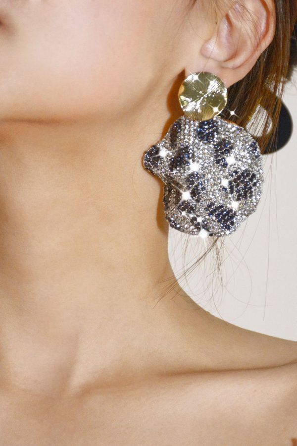 Luipaard Strass Sparkly Oorbellen Zu verkaufen – Bild 2