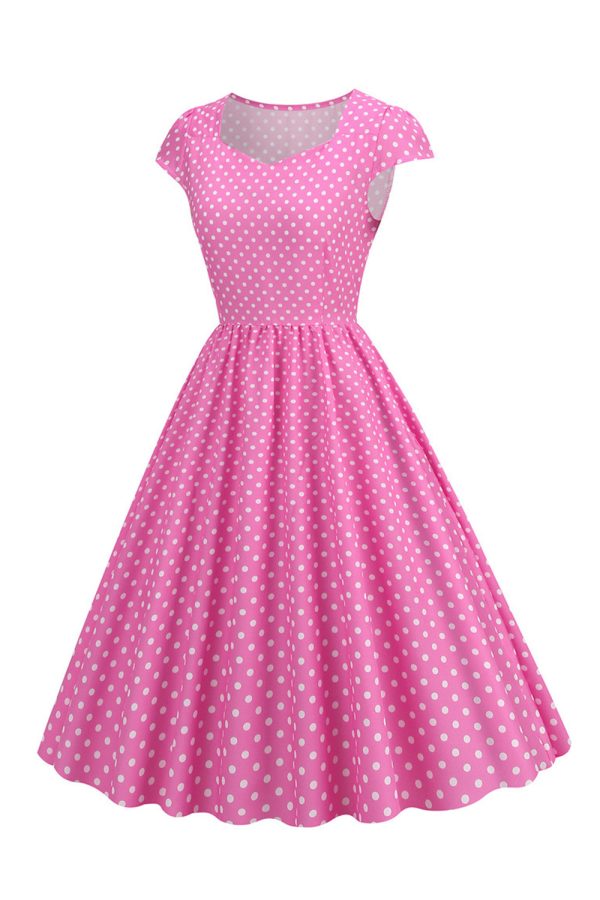 Polka Dots Swing jaren 1950 Jurk Online-Verkauf – Bild 3
