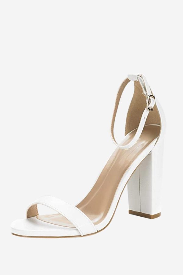 Chunky One Strap Sandalen met hoge hak Mode – Bild 5