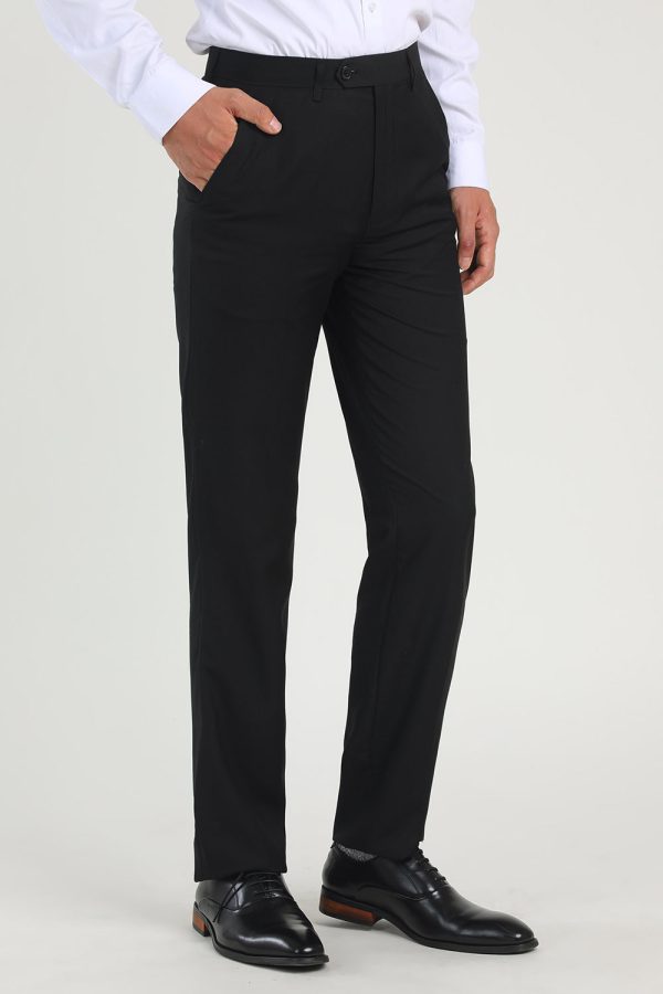 Straight Leg Navy Heren Suits Broek Online-Verkauf – Bild 2