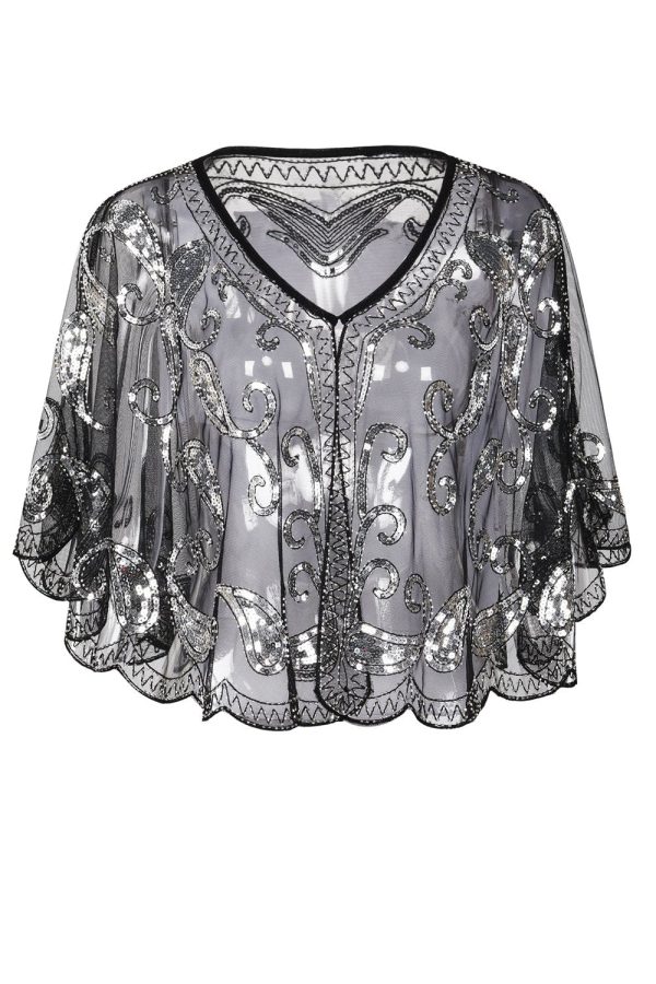 Jaren 20 Glitter Pailetten Cape Verkauf