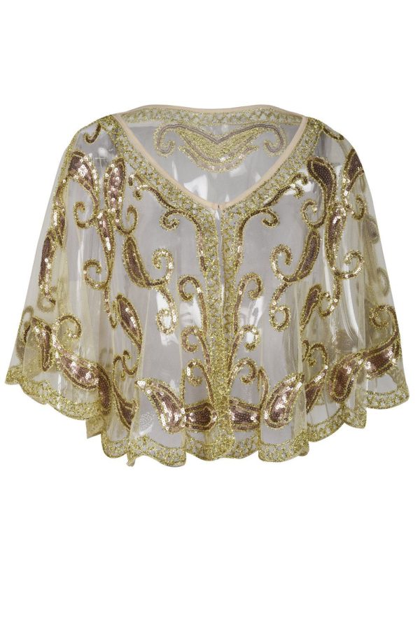Jaren 20 Glitter Pailetten Cape Verkauf – Bild 4