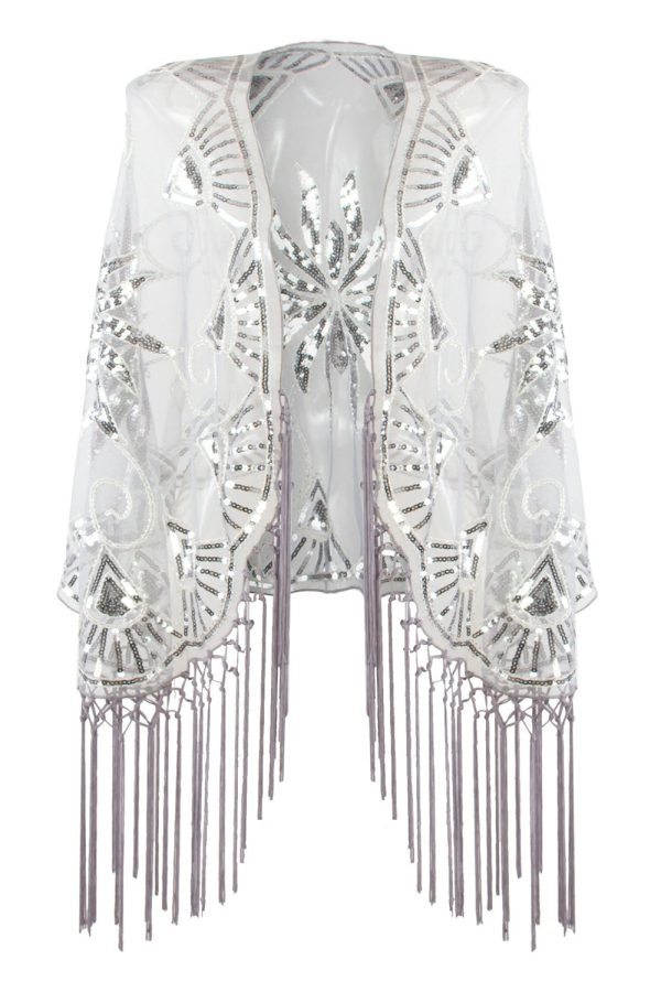 Fringes Pailletten 1920s Cape Angebot – Bild 4