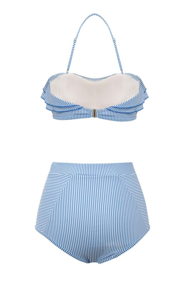 Blauwe Strepen Tweedelige Bikini Angebot – Bild 2