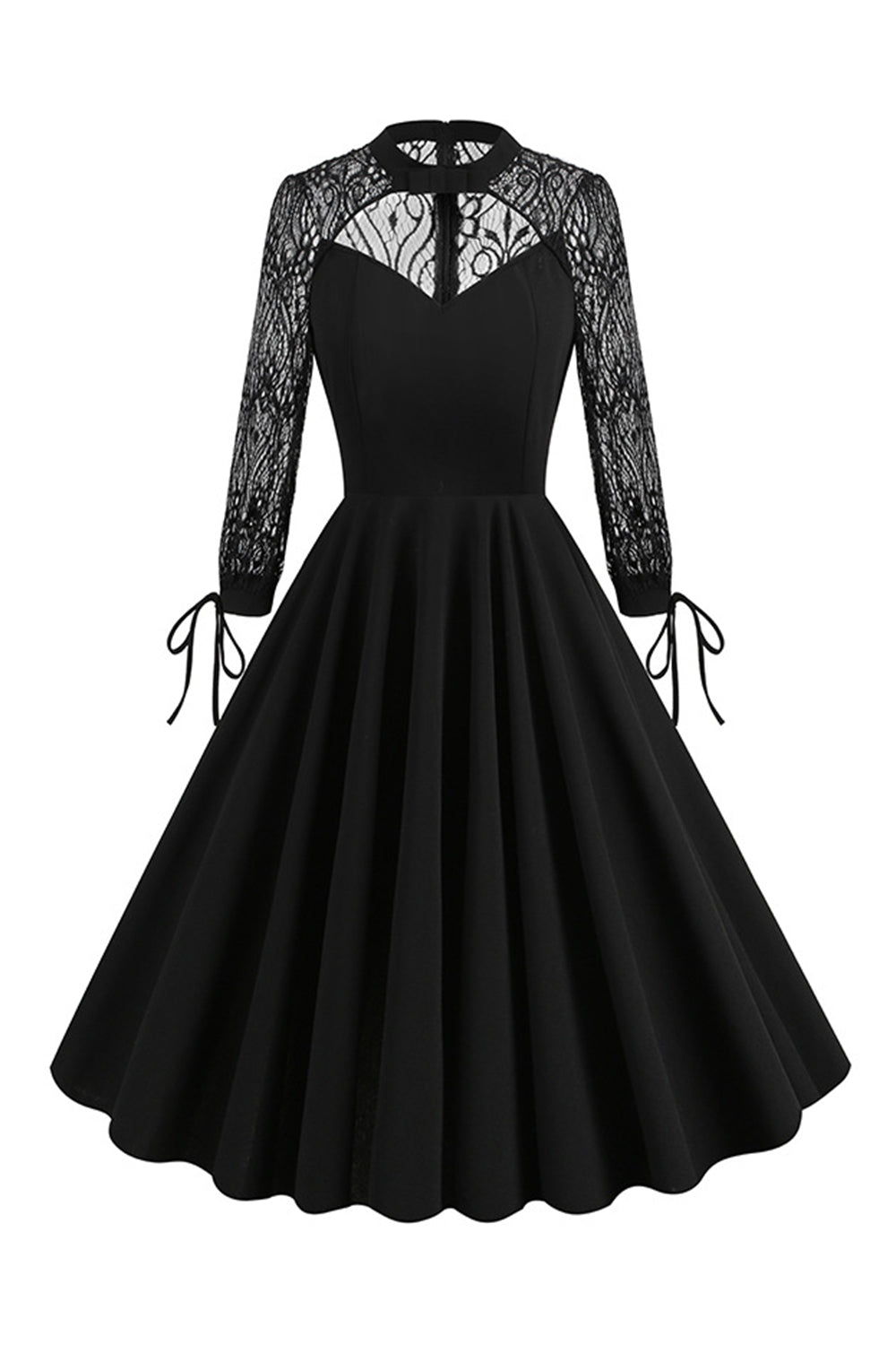 Retro Halloween Dark Hollow Backless Lace Jurk Angebot