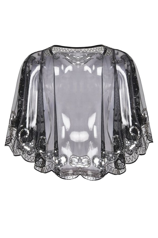 Jaren 20 Glitter Pailetten Cape Verkauf – Bild 2