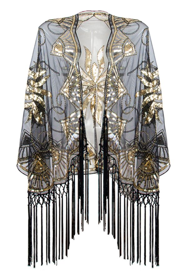 Fringes Pailletten 1920s Cape Angebot