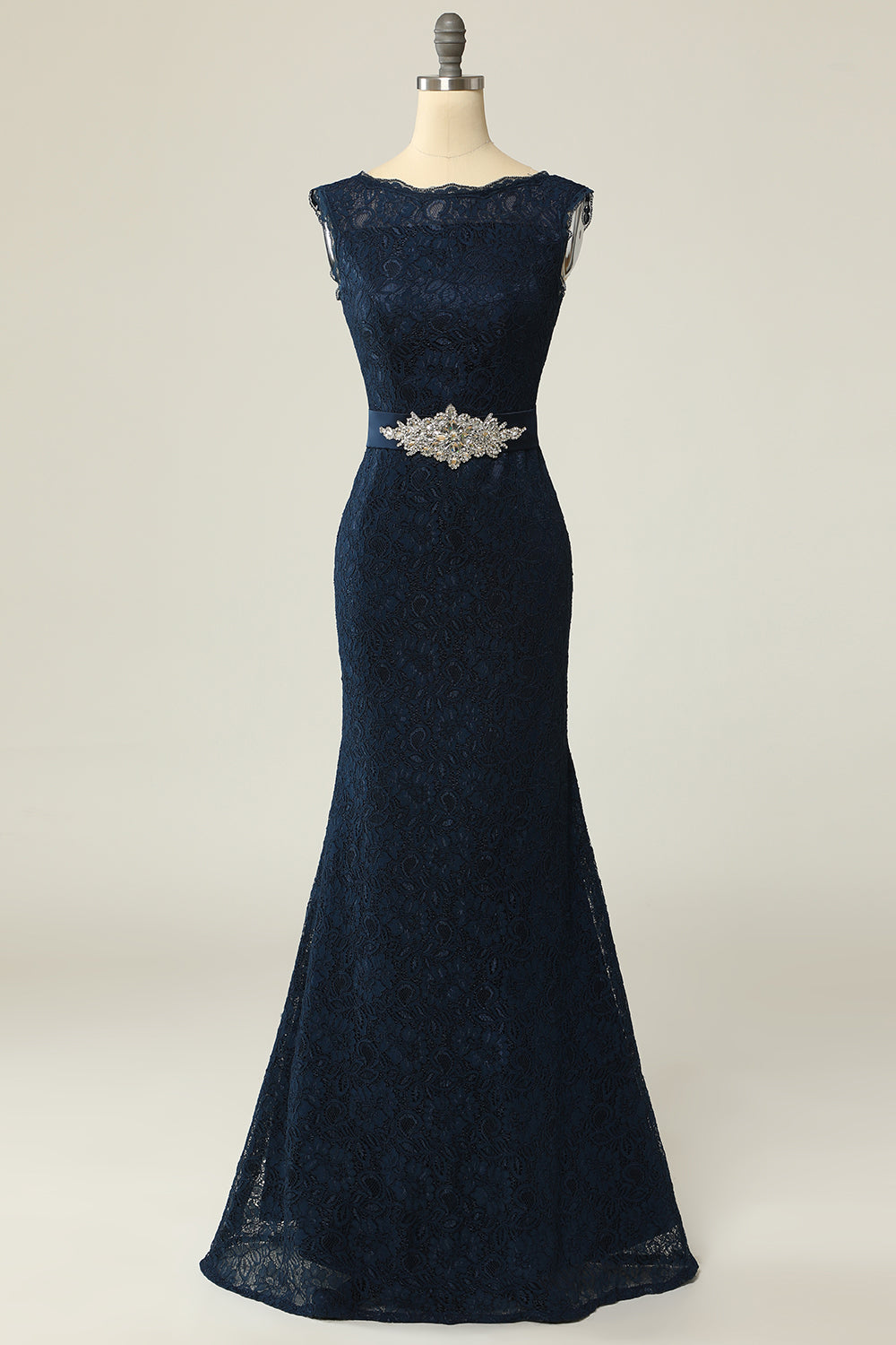 Navy Lace Sheath Moeder Jurk Schn?ppchen