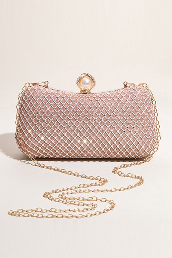 Glitter Blush Kralen Party Clutch Im Angebot