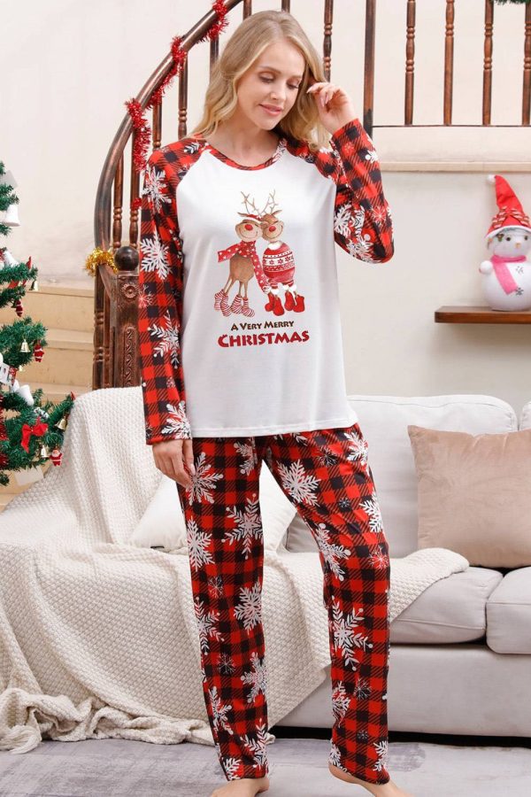 Plaid Matching Familie Kerst Pyjama met Sneeuwvlok Jetzt online – Bild 4