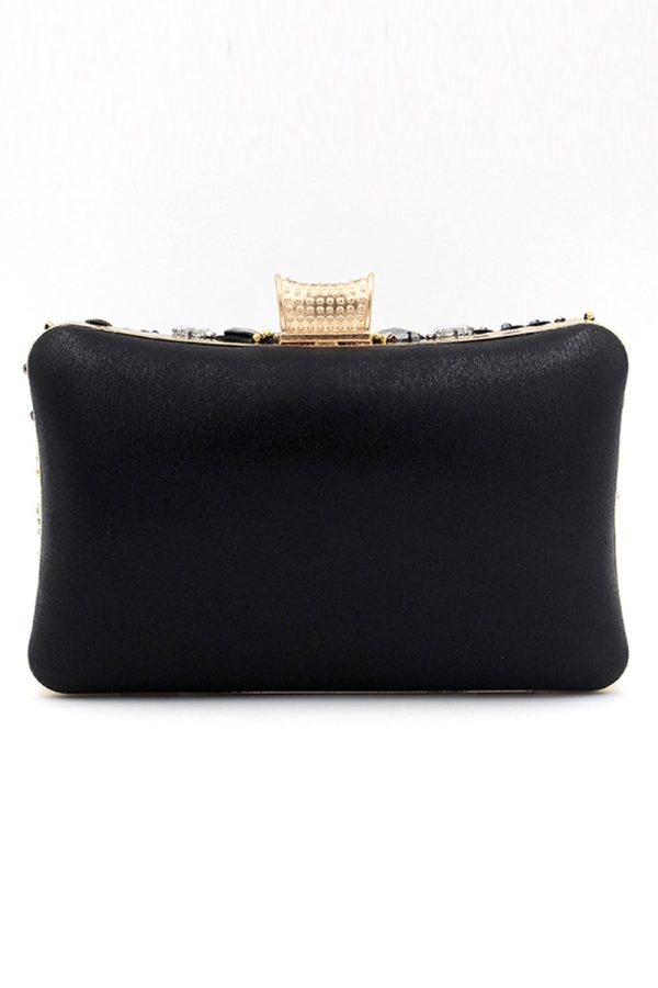 Zwarte kralen schouder ketting avond clutch Online – Bild 2