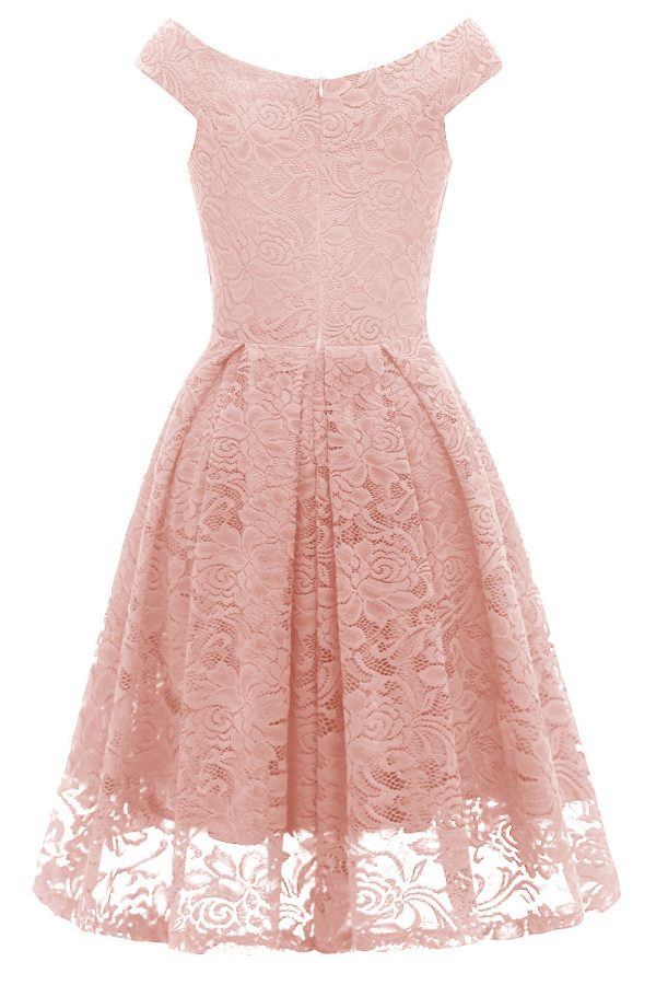 Blush Vintage Kanten Feestjurk Jetzt online – Bild 2