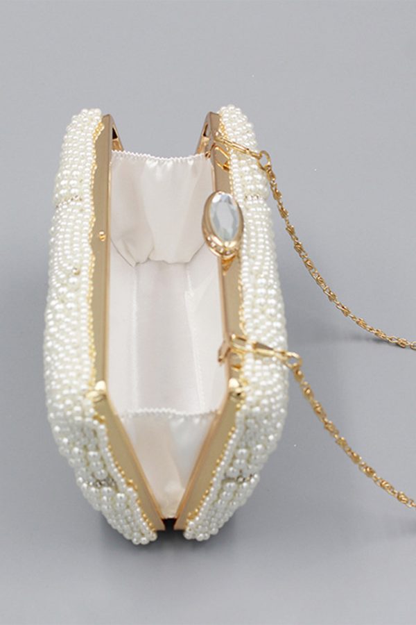 Ivory Kralen Parels Party Clutch Mode – Bild 3