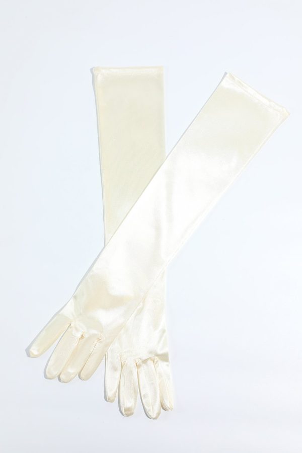 Witte jaren  20 Feesthandschoenen Rabatt