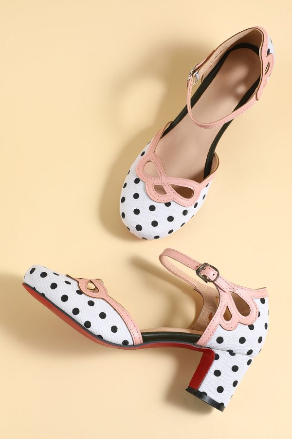 Retro Zwart Wit Dots Schoenen Mode