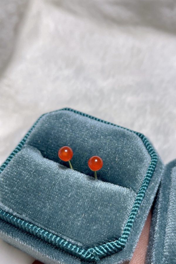 Onyx Jade Stud Oorbellen Schn?ppchen – Bild 2