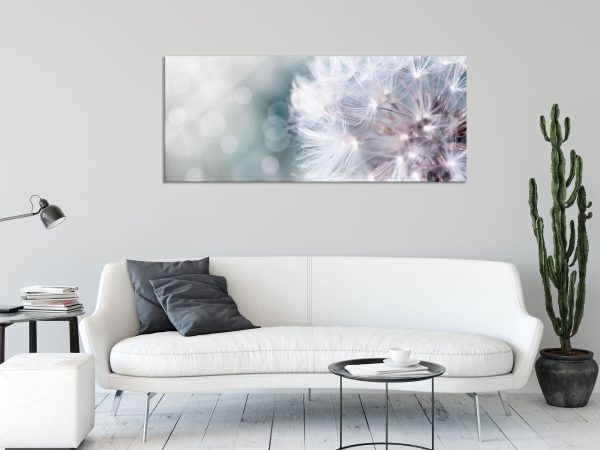 Zauberhafte Pusteblume, Glasbild Panorama Verkauf – Bild 2