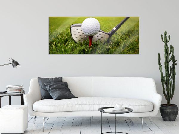 Golf Abschlag, Glasbild Panorama Online-Schn?ppchen – Bild 2