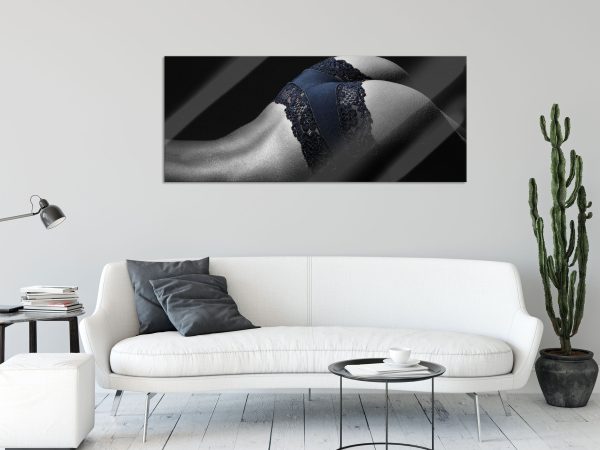 Heißer Frauenpo in sexy Dessous, Glasbild Panorama Im Angebot – Bild 2