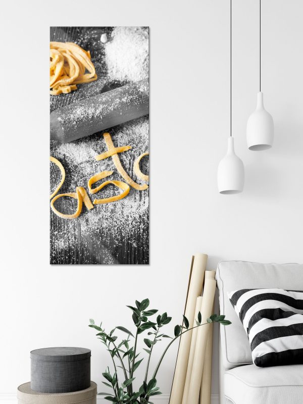 Pasta vor Nudelholz, Glasbild Panorama Im Angebot – Bild 3
