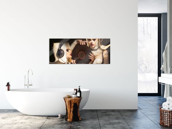 Mysteriöse DJ Frauen, Glasbild Panorama Zu verkaufen – Bild 4