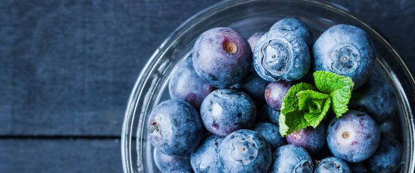 Glas mit frischen Blaubeeren, Glasbild Panorama Rabatt – Bild 5