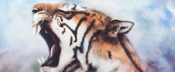 Gemälde eines Tigers, Glasbild Panorama Online-Verkauf – Bild 5