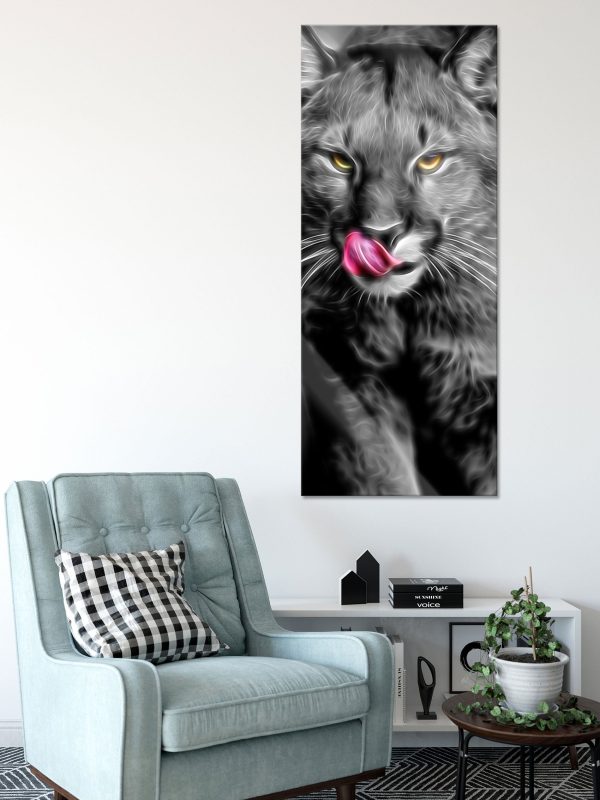 anmutiger Puma, Glasbild Panorama Online-Verkauf – Bild 2