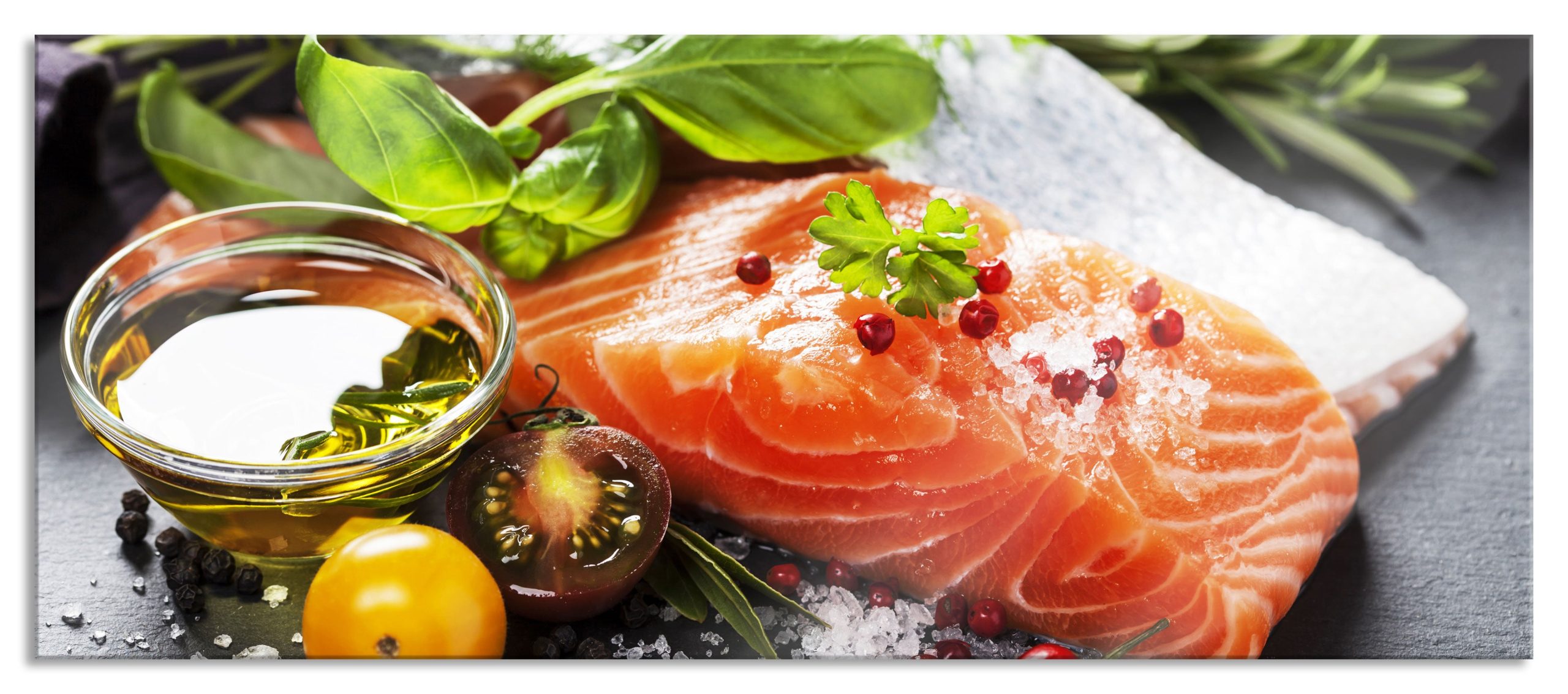 Frische Seelachsfilet, Glasbild Panorama Zu verkaufen